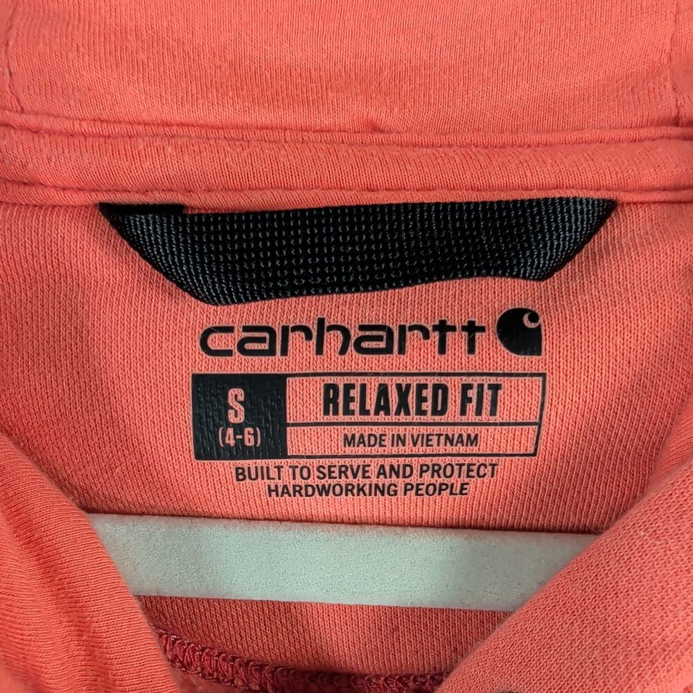 Carhartt Relax Fit Hoodie, Womens Size Small, Pretty Orange - Picture 4 of 9